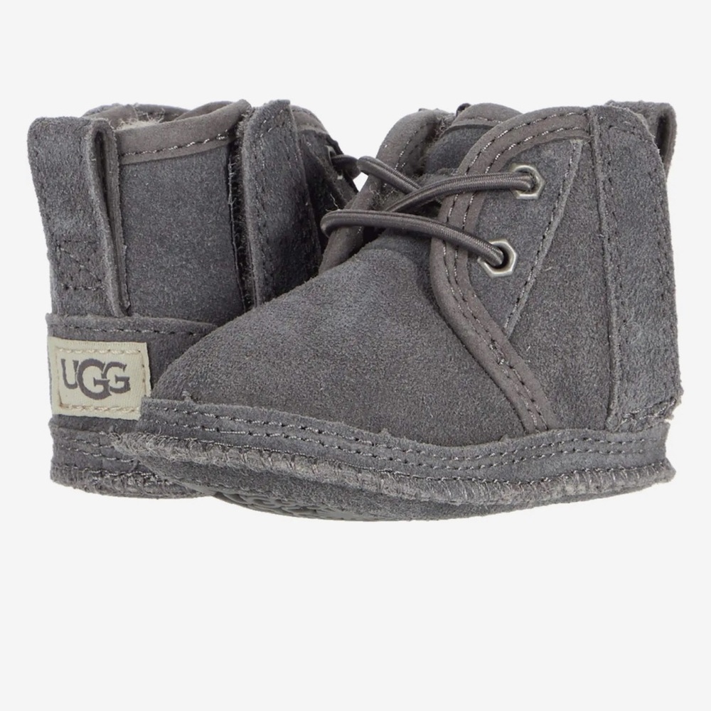 New Baby Neumel Unisex Charcoal booties Size 2/3 (6-12 months)
